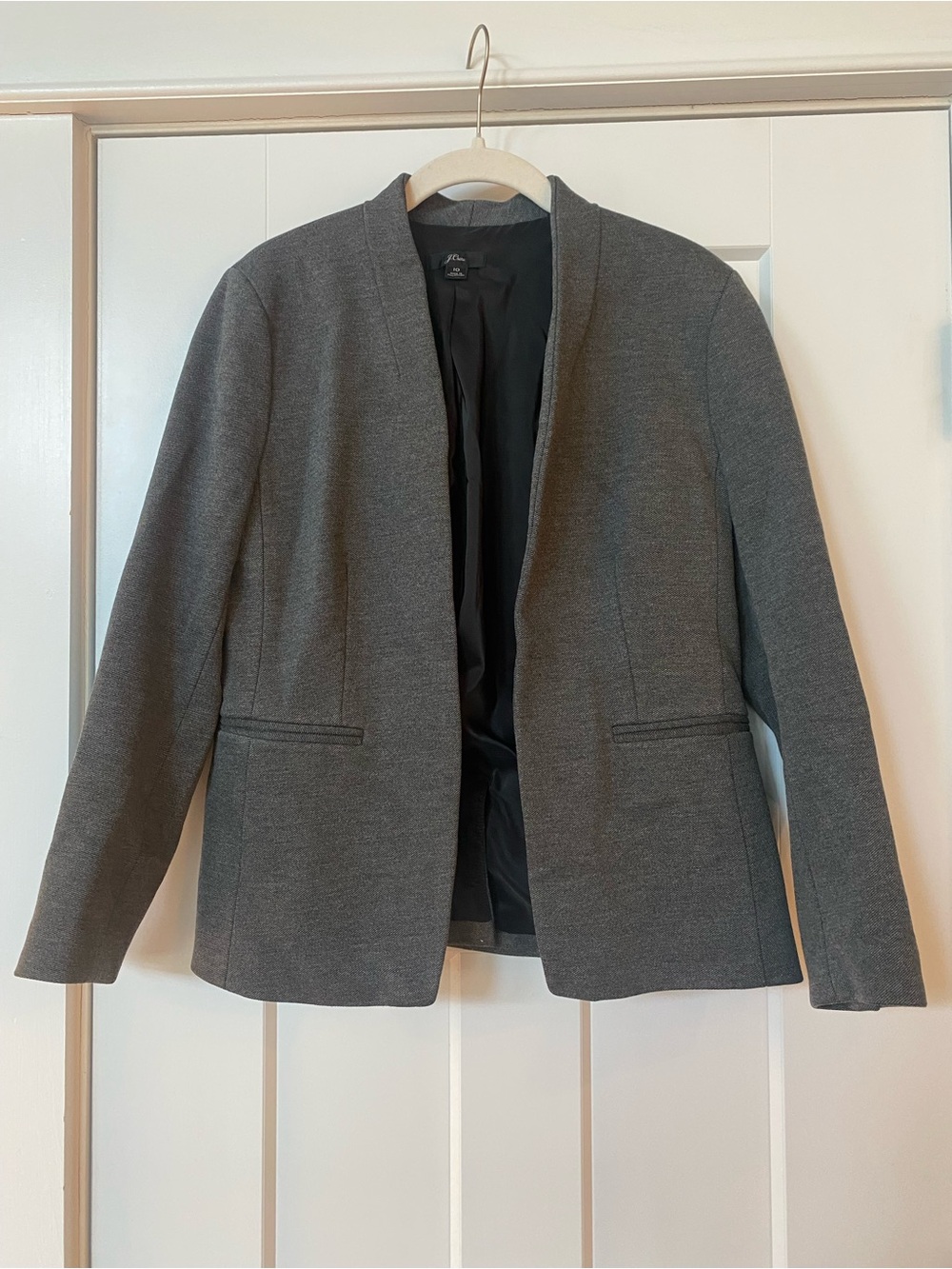 J. Crew Women’s Gray Open-Front Blazer